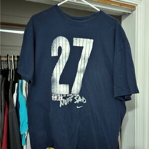 Vintage Nike Men's Blue Yankees Graphic Tee